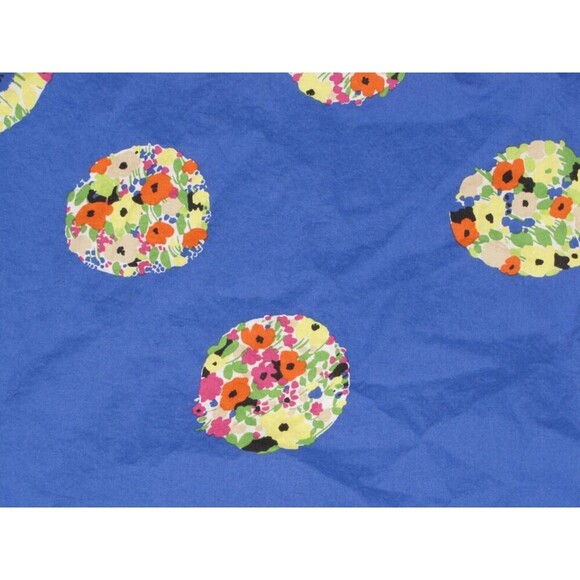 Anthropologie Blue Floral Printed Pattern A-Line Cotton Midi Skirt (NWT) - Picture 4 of 5